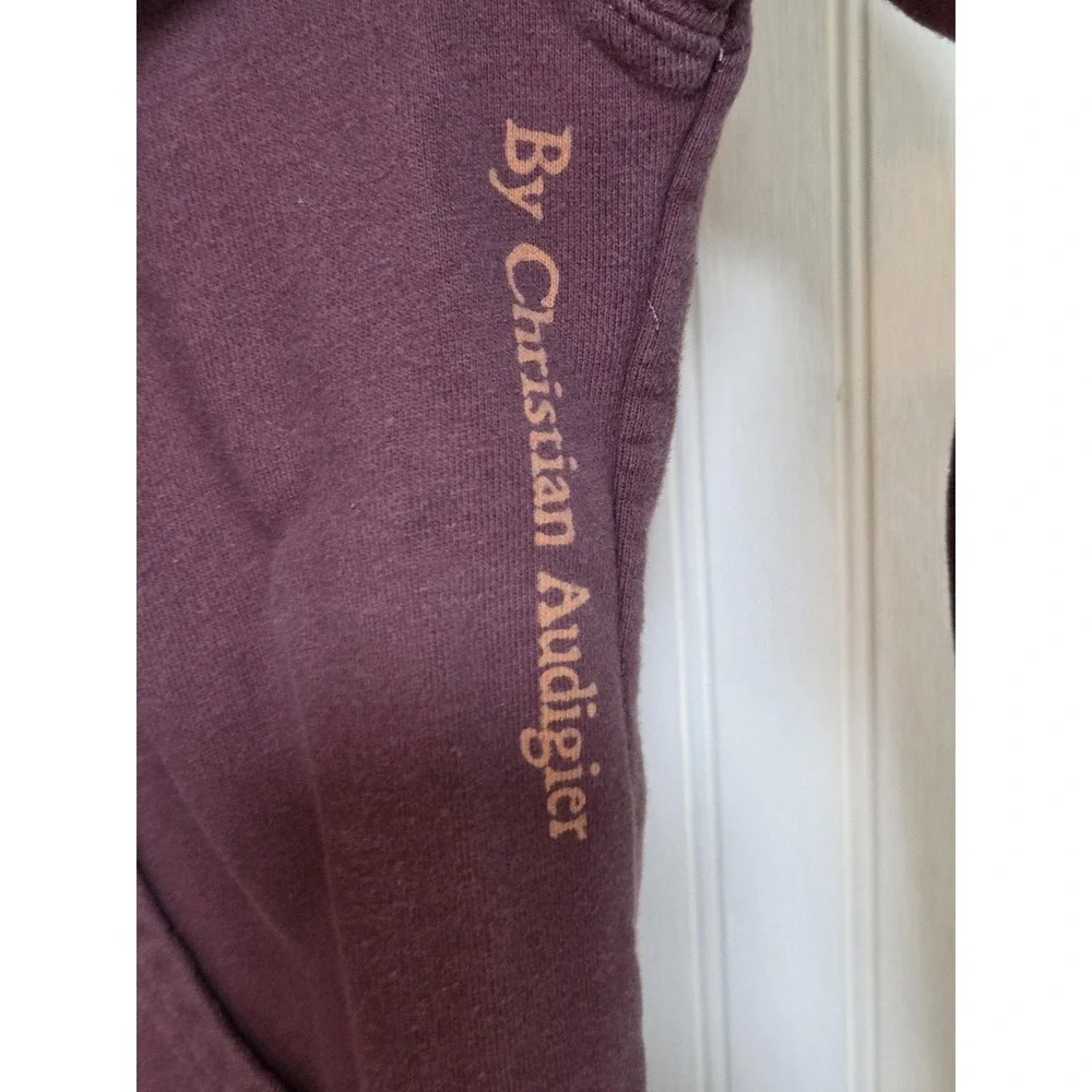 Ed Hardy Sweatshirt Mens XL Brown Full Zip Fleece New York City Tattoo Graphic - Picture 12 of 13